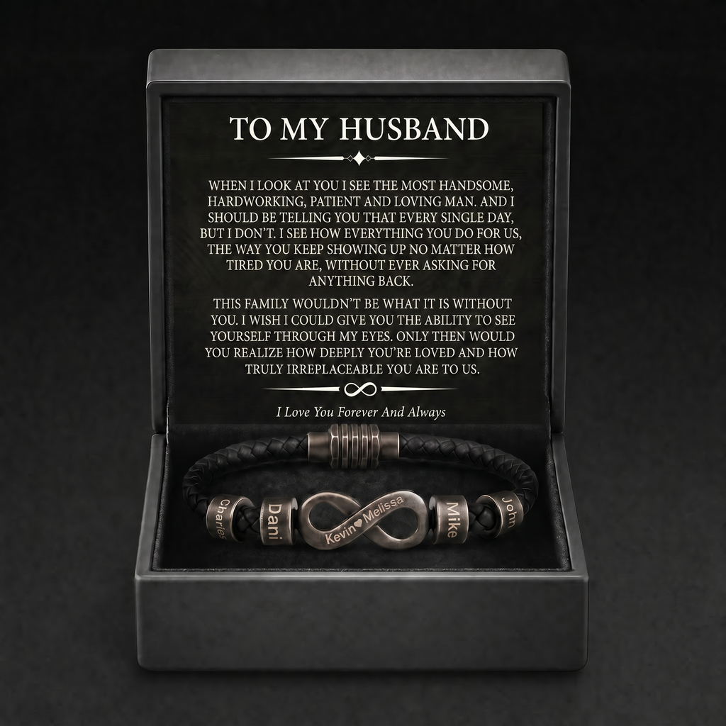 Infinity Name Bracelet - For the Man Who Holds Us Together