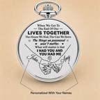 Hand in Hand, Til The End of Time - Personalized Pocket Watch