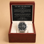 To My Husband - Engraved Stainless Steel Watch