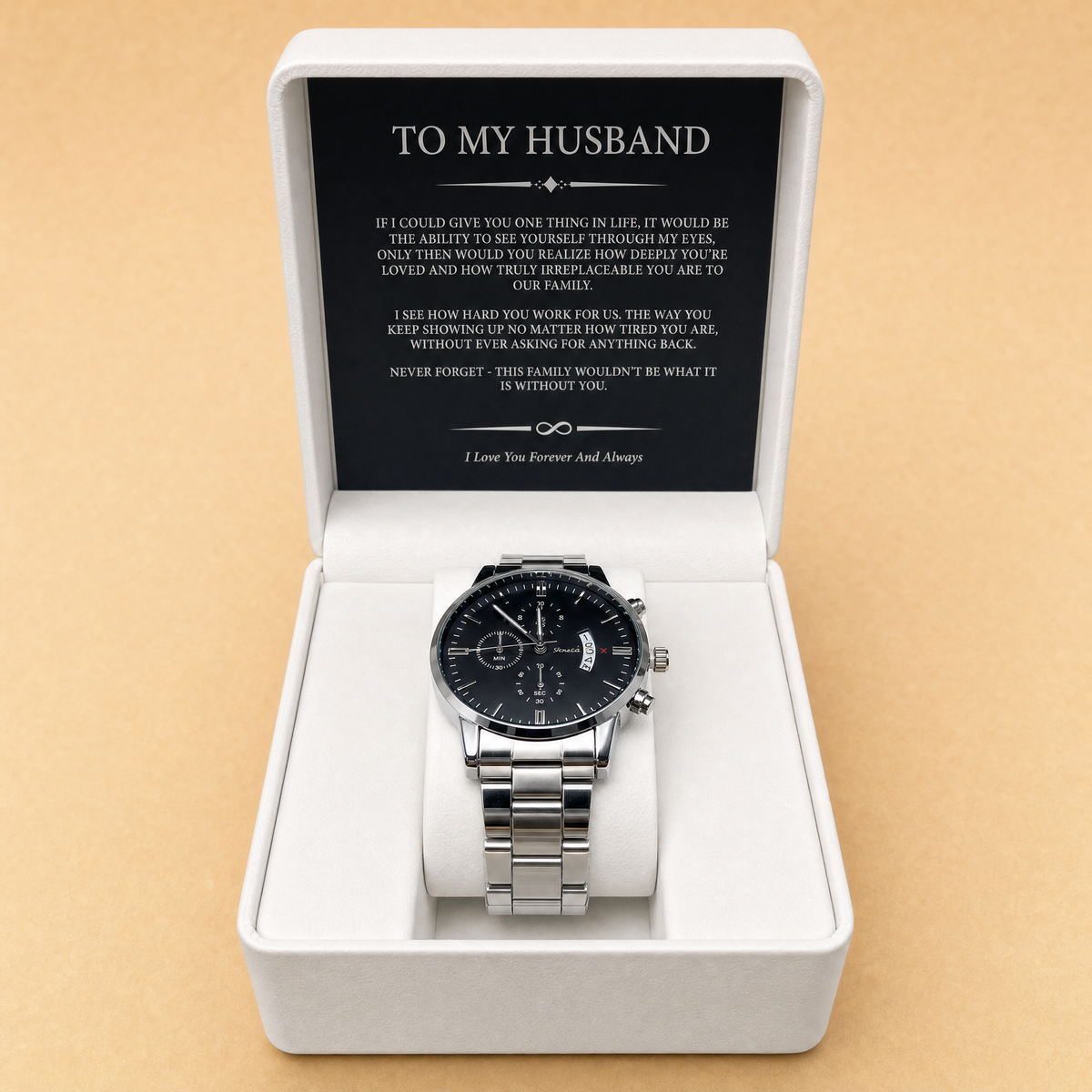 To My Husband - Personalized Stainless Steel Watch