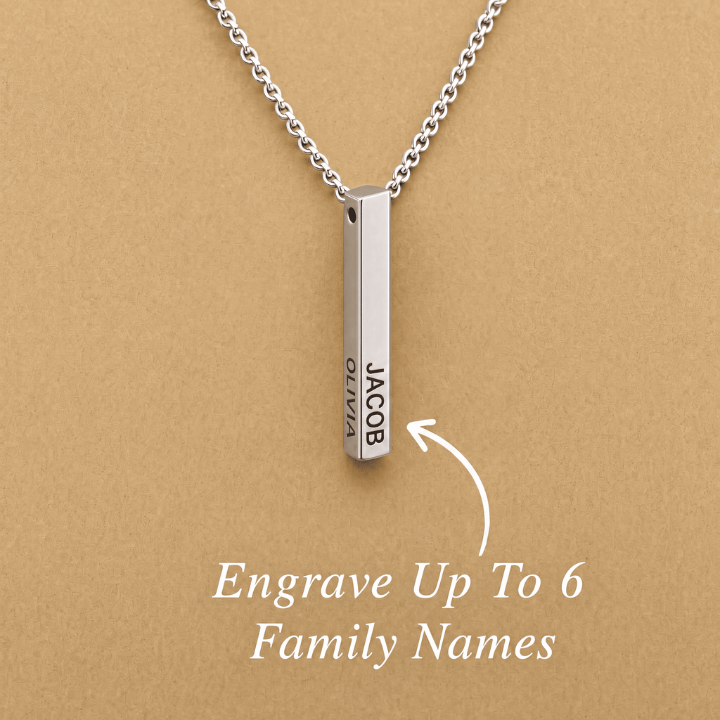 To My Husband - Personalized Hexagon Necklace