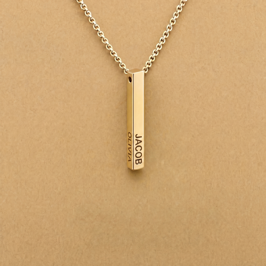 To My Husband - Personalized Hexagon Necklace