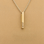 To My Husband - Personalized Hexagon Necklace