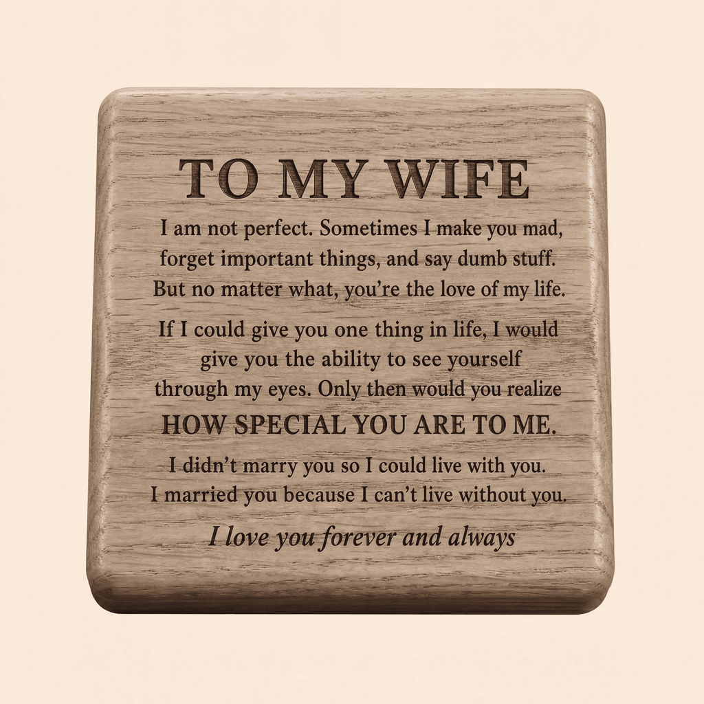 Forever Yours - Birthstone Heart Necklace & Engraved Walnut Box