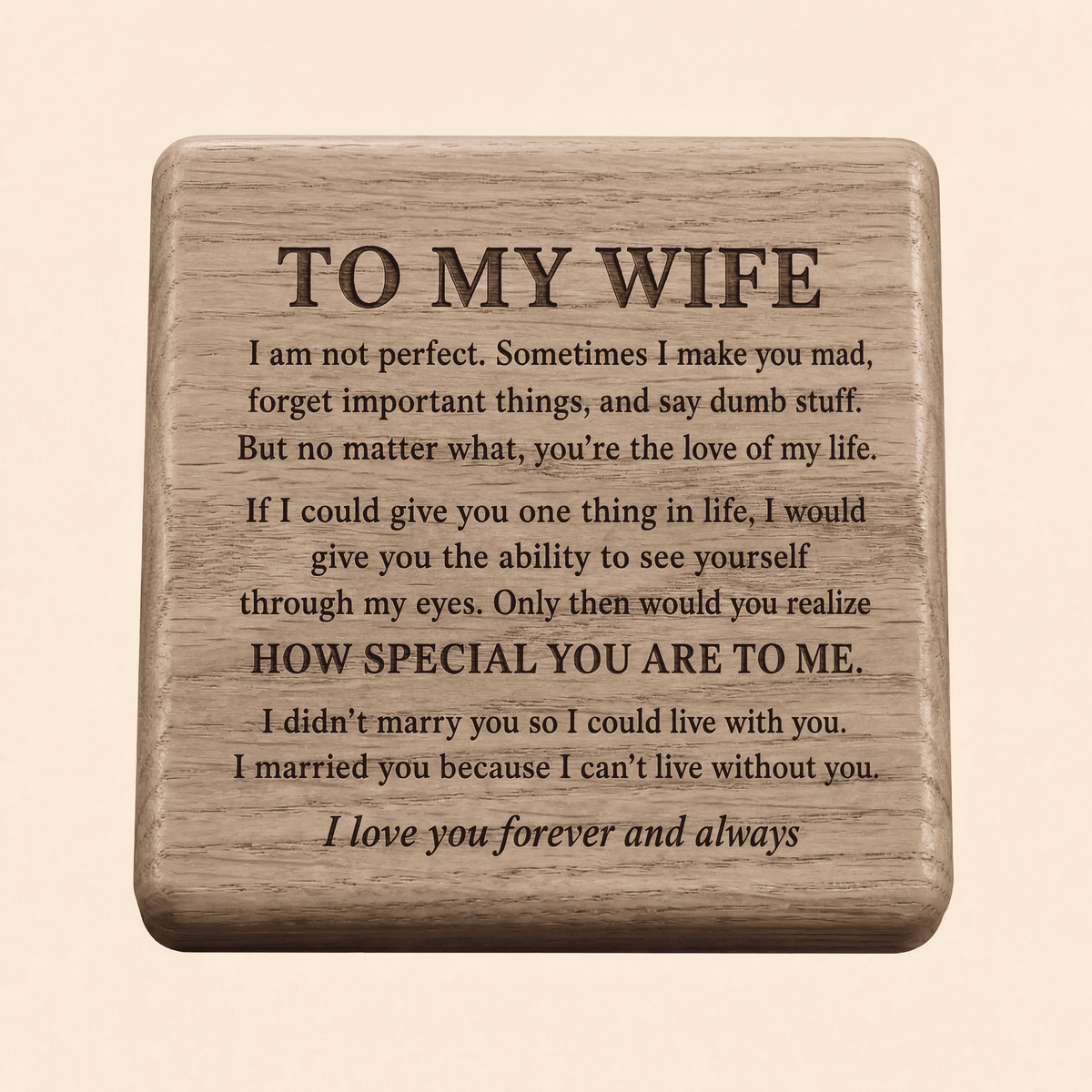 Forever Yours - Birthstone Heart Necklace & Engraved Walnut Box