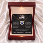 To My Wife – Birthstone Heart Pendant Necklace