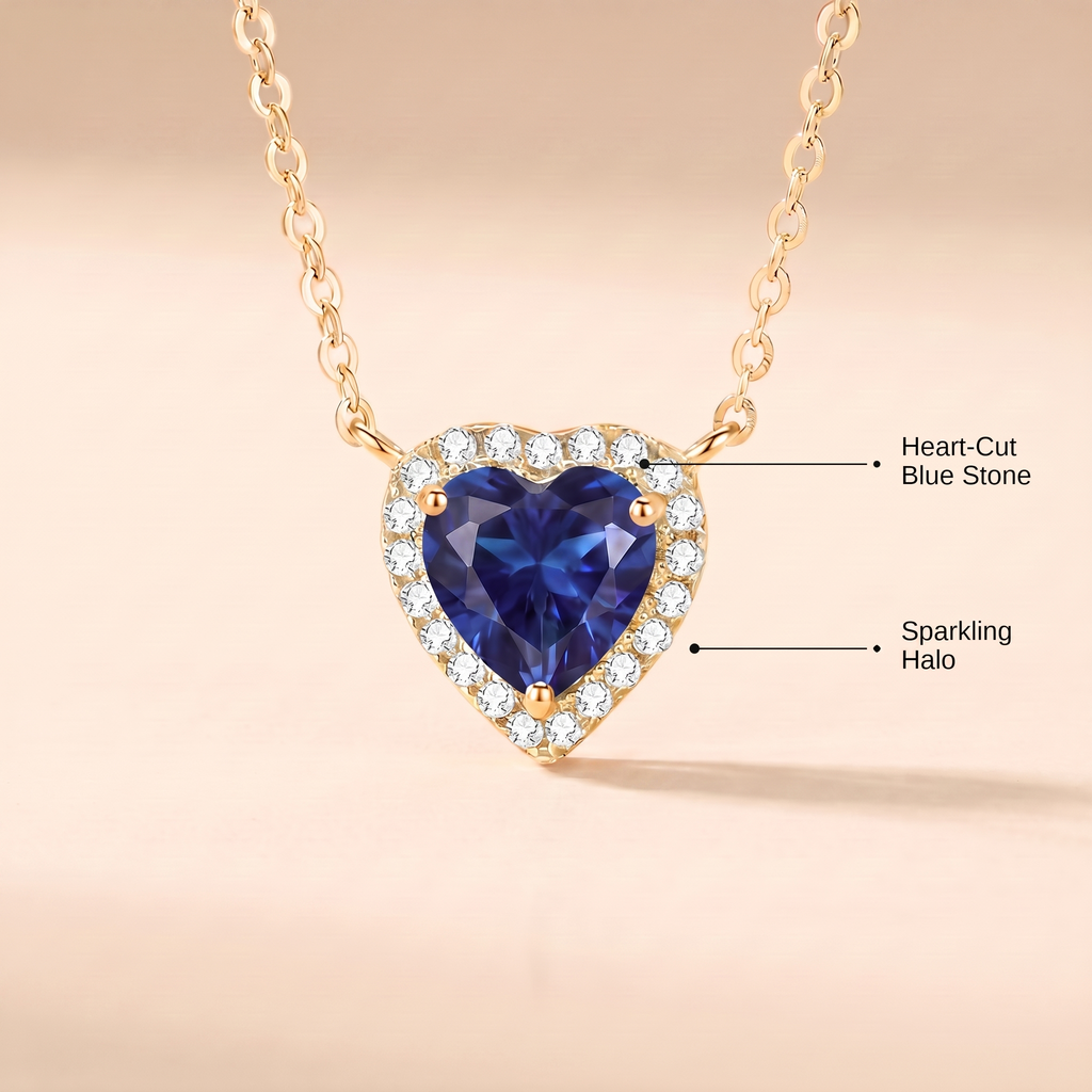 To My Wife – Birthstone Heart Pendant Necklace