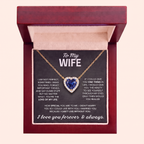 To My Wife – Birthstone Heart Pendant Necklace