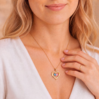 To My Wife – Birthstone Heart Necklace