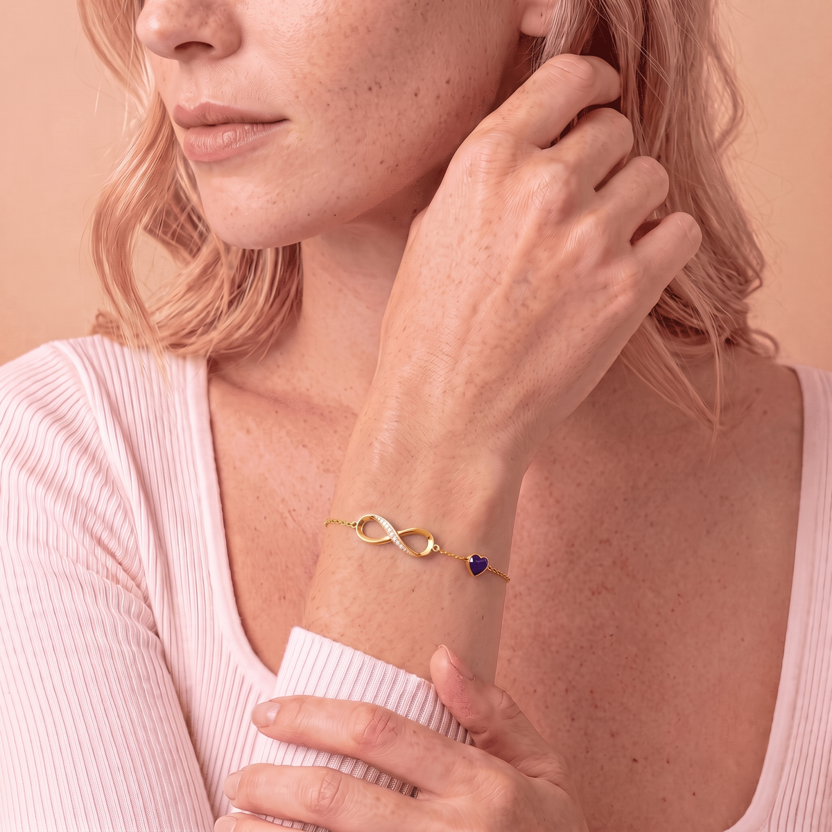 To My Wife – Infinity Love Bracelet & Walnut Box