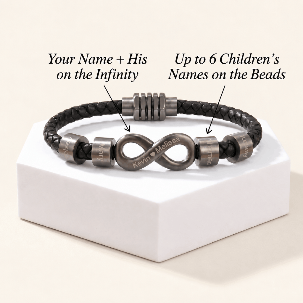 Infinity Name Bracelet - For the Man Who Holds Us Together